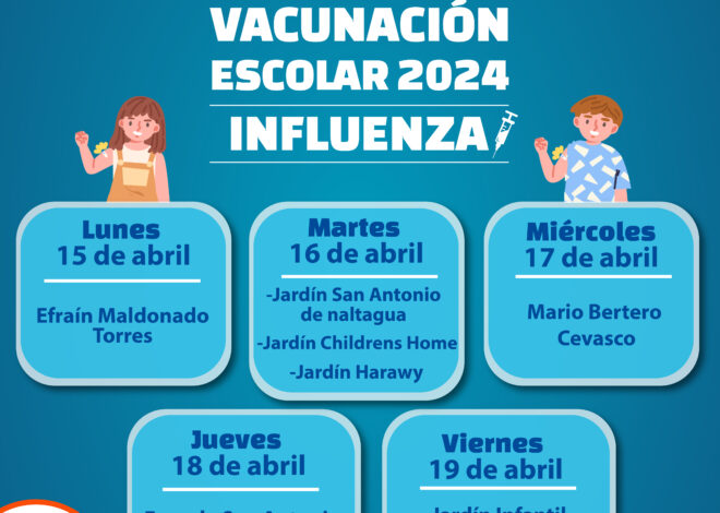 Vacunación Escolar Influenza 2024