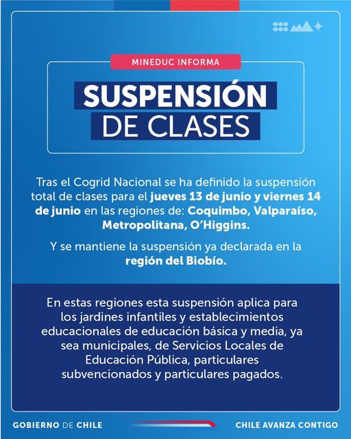 SUSPENSION DE CLASES